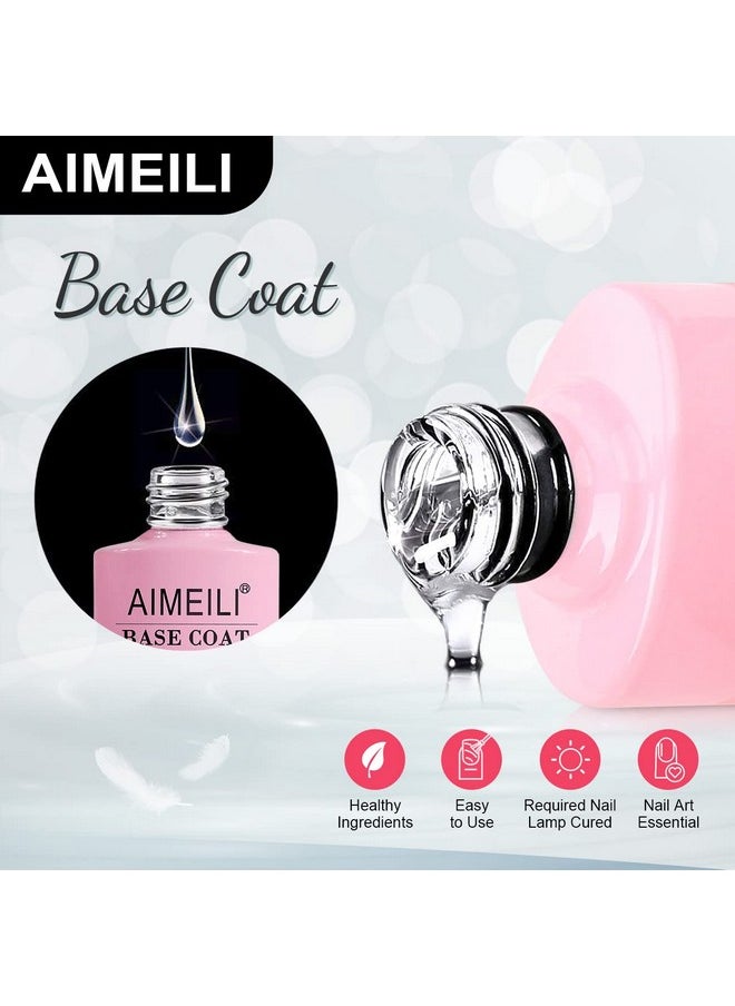 AIMEILI AIMEILI Nutrition Base Coat Soak Off U V LED Hema Free Cruelty Free Vegan Gel Nail Polish  - Image 5