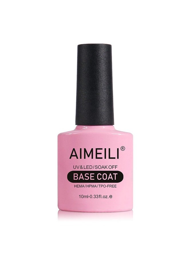 AIMEILI AIMEILI Nutrition Base Coat Soak Off U V LED Hema Free Cruelty Free Vegan Gel Nail Polish  - Image 1