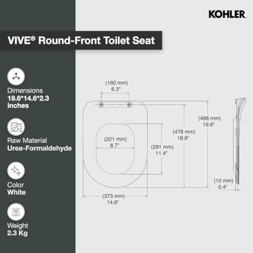 KOHLER Vive Quiet Close Slim UF Seat, White, 28781IN-0 - Image 2