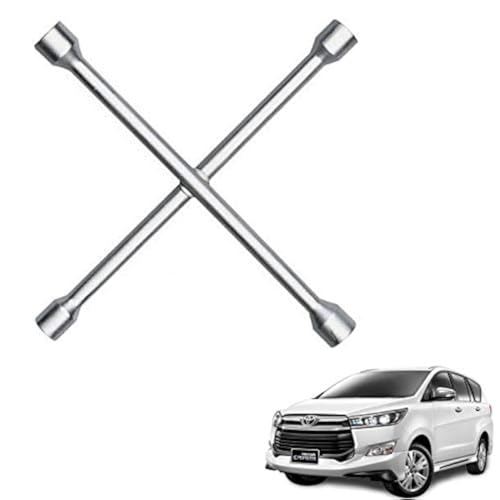 Autokaar 4 Way Car Tyre Screws Wrench Wheel Pana Spanner (17 x 18 x 19 x 21 mm) for Toyota Innova Crysta - Image 1