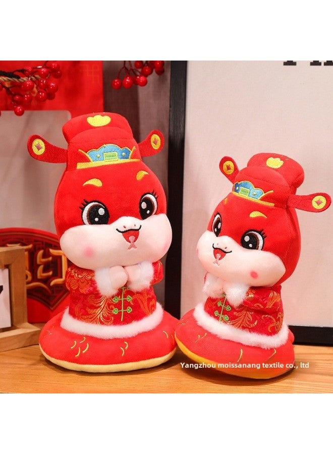 Year Of The Snake Mascot Doll Crown Snake Plush Doll Kick-off Small Snake Company Annual Meeting Event Gift-Specifications:Fu Character Baby Snake-Color:30cm - Image 4