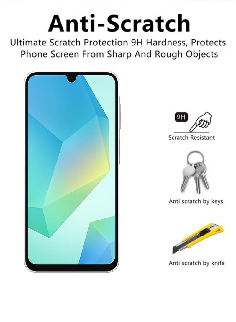 واقي شاشة سامسونج جالاكسي A16 | زجاج مقسى متوافق مع هاتف Samsung Galaxy A16 | واقي شاشة عالي الجودة من الزجاج المقوى عالي الجودة ومضاد للخدش من الحافة إلى الحافة مع مجموعة أدوات سهلة التركيب - أسود - Image 3