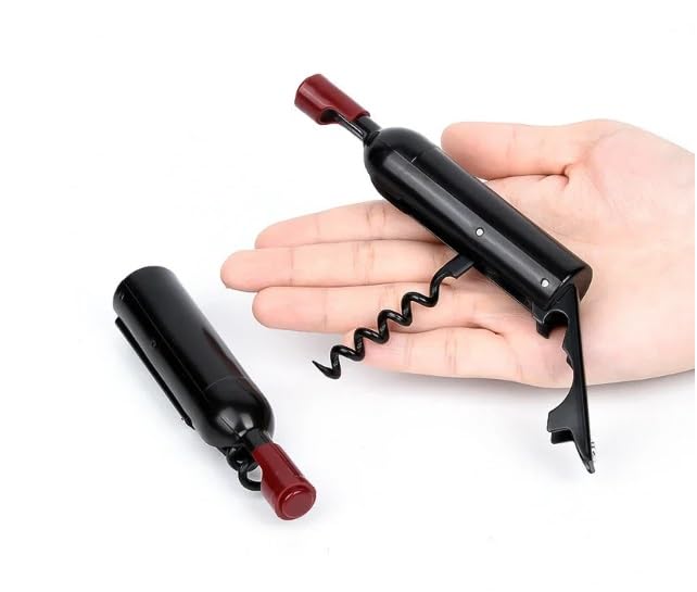 Iktu Magnetic Bottle Opener - Stick to Refrigerator for Wine and Beer Bottles Cute Two-Function Wine Bottle Shaped Magnetic Bottle Opener for Fridge - Image 1