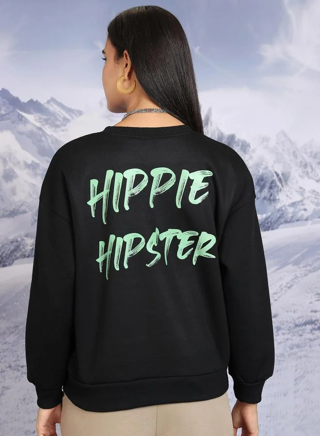 Tokyo Talkies Graphic Print Oversized Sweatshirt by Styli