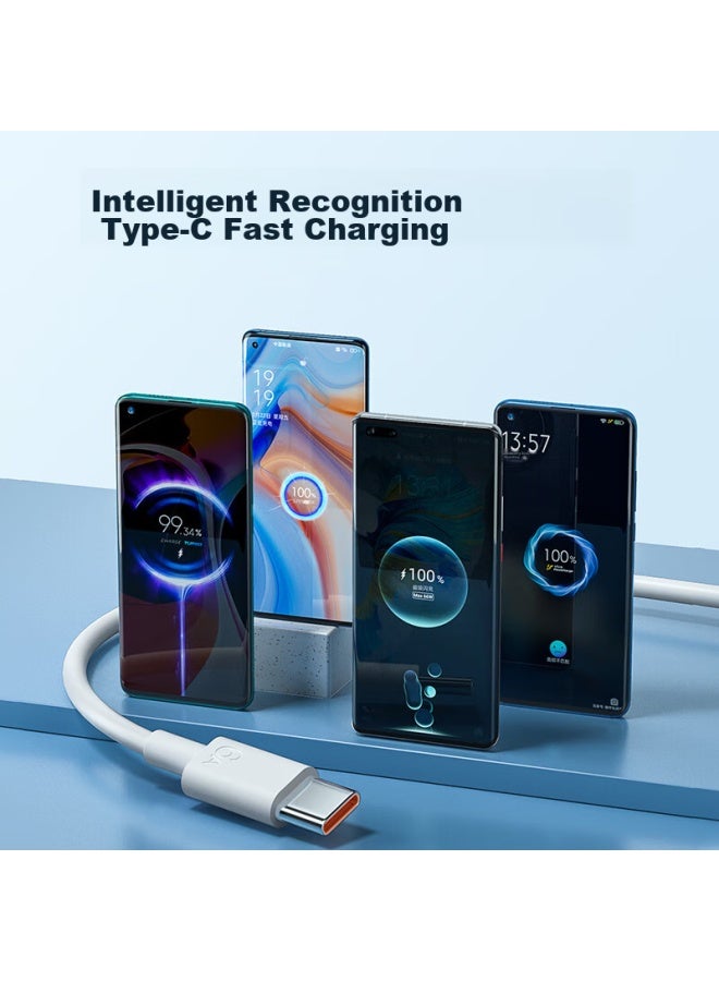 Jplayer Type-c Data Cable, 6a Super Fast Charging 22.5w Charging Cable, Car Compatible, Suitable For Huawei Mate60pro/pura70/p50/40, Honor, Xiaomi Tablets And Phones, 1 Meter - Image 2