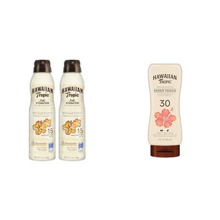Hawaiian Tropic Weightless Hydration Clear Spray Sunscreen SPF 15 Twin Pack 6oz each  Sheer Touch Ultra Radiance Lotion Sunscreen SPF 30 8oz - pzsku/Z95376574089FAF54EB24Z/45/1746215300/1ca4fae2-c6ff-426c-82ea-c29ab03d1b55