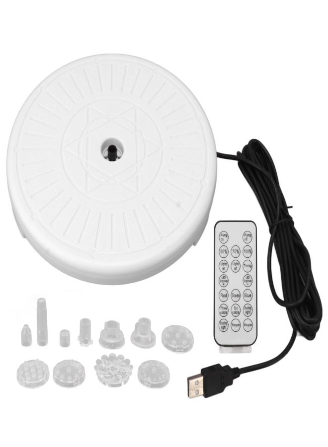 Solar Bird Bath Fountain Solar Powered Bird Bath Fountain Pump with Colorful LED Lights Remote Control Nozzle for Outdoors Garden Pond Pool - Image 1