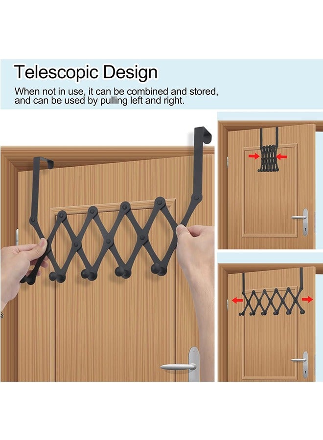 Sturdy Over The Door Hook Hanger,Expandable Door Clothes Hanger with 6 Hooks - Image 4