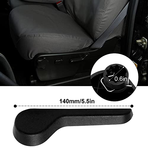 HUSUKU Seat Recliner Handle LH Driver Side RH Passenger Side Front Ebony for 2007-2013 Chevy GMC Pickup Truck SUV (Black) Replaces：15232594 15232598 OE GM-2511A-FL OE GM-2511B-FL - Image 4