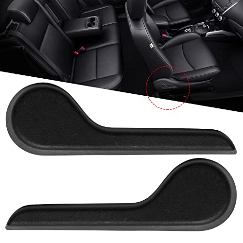HUSUKU Seat Recliner Handle LH Driver Side RH Passenger Side Front Ebony for 2007-2013 Chevy GMC Pickup Truck SUV (Black) Replaces：15232594 15232598 OE GM-2511A-FL OE GM-2511B-FL - Image 1
