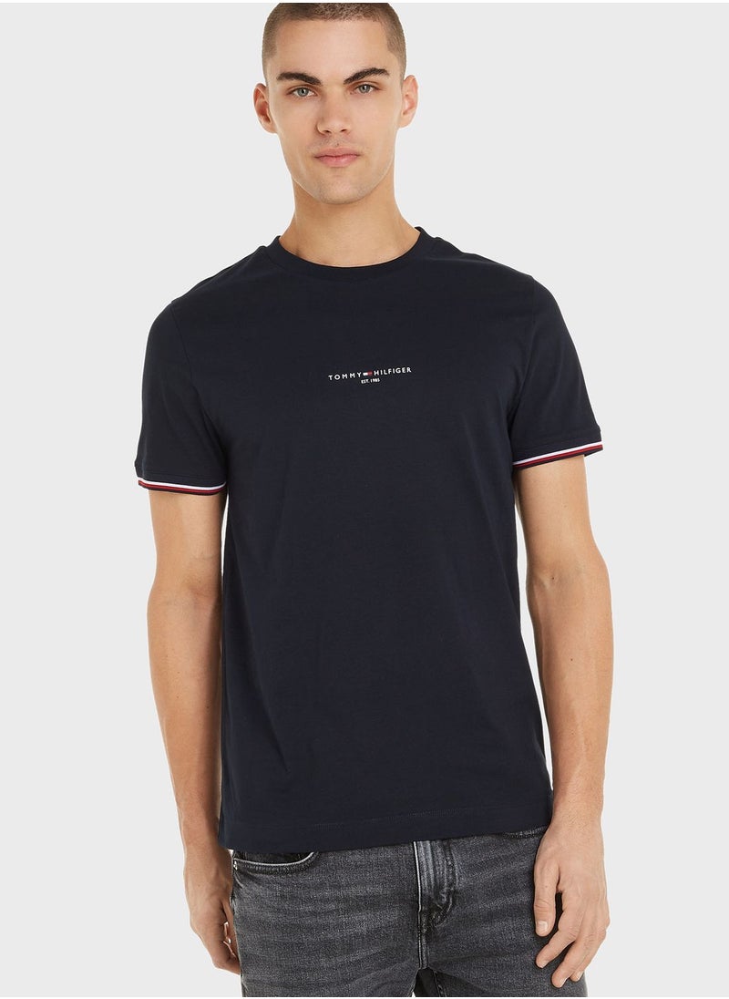 TOMMY HILFIGER Slim T-Shirt With Signature Edges  - Image 1