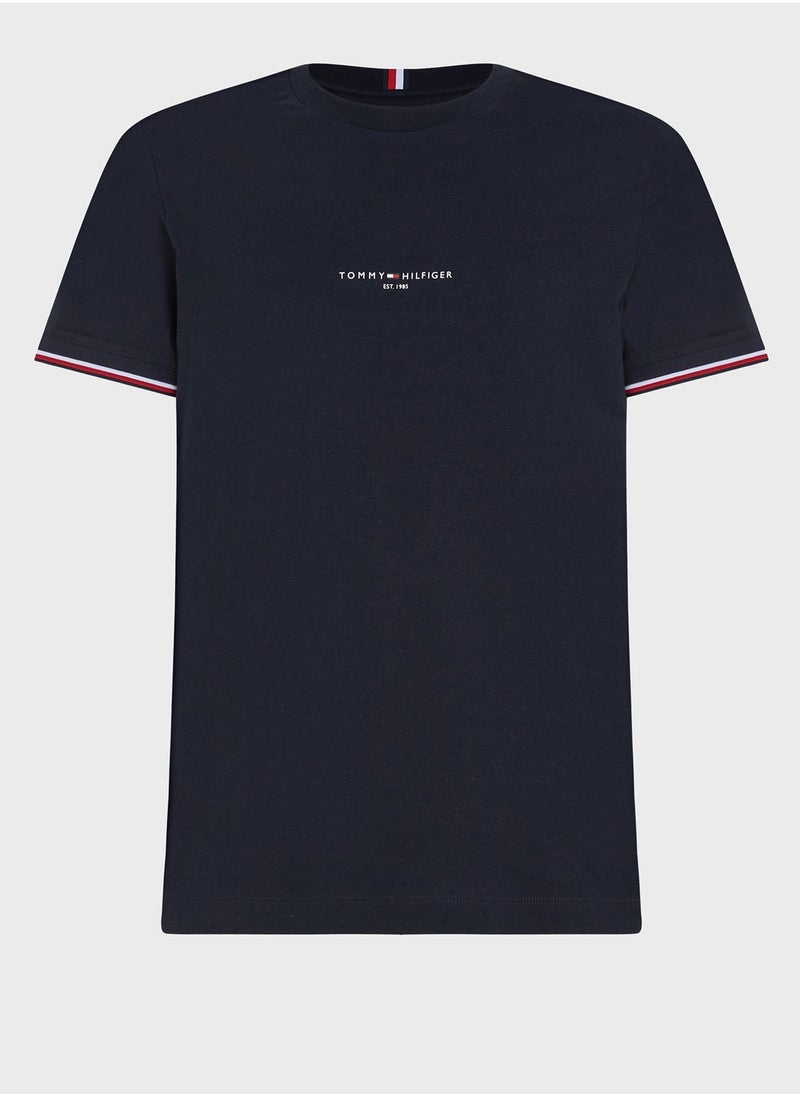 TOMMY HILFIGER Slim T-Shirt With Signature Edges  - Image 4