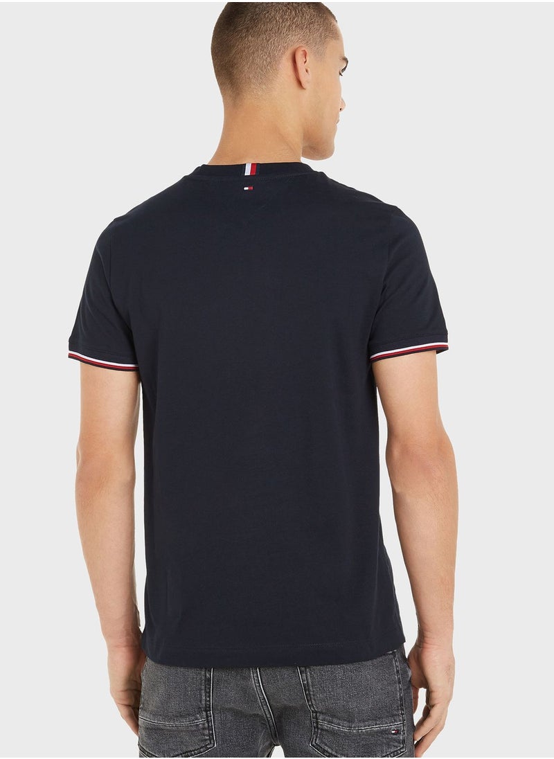 TOMMY HILFIGER Slim T-Shirt With Signature Edges  - Image 2