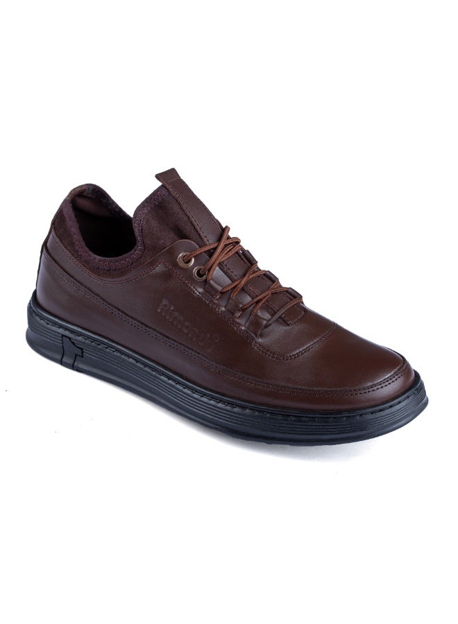 Men's Casual Genuine Leather × Lycra Shoes – Orthopedic Massage Insole & Anti-Slip Rubber Sole