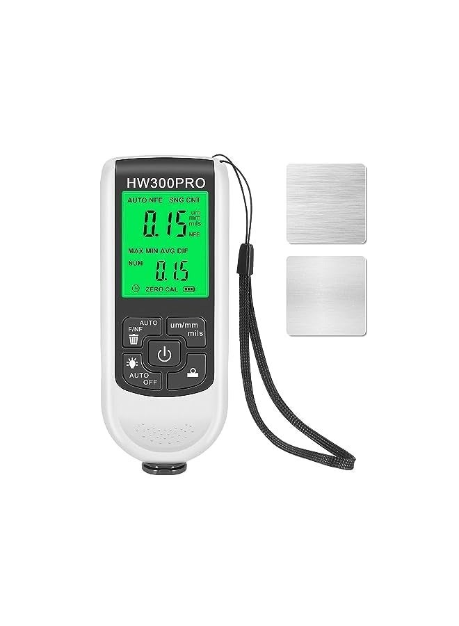 PROMASS Coating Thickness Gauge with Digital LCD Display, , Metal Coating Test Meter, Auto Measuring Range 0 to 2000um for Car Paint Tester, Small Size with Backlight Display - Image 1