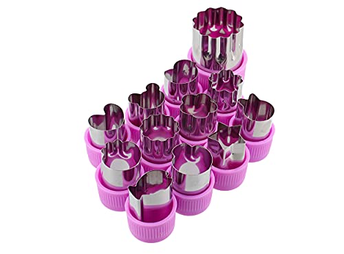 Spec101 Vegetable Chopper - 12pc Mini Food Chopper with Flower, Animal, and Shape Fruit Cutter Pieces for Treats - Image 2