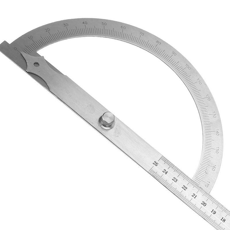 Stainless Steel Angle Protractor 0 180 Degree Goniometer Ruler with Swing Arm for Woodworking Construction - Image 4