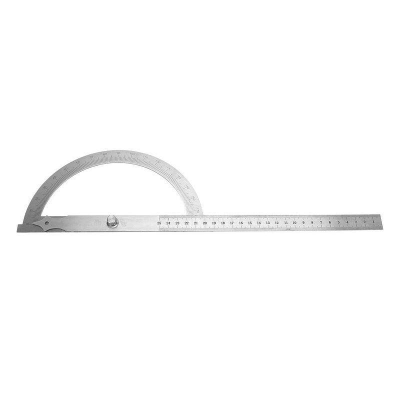 Stainless Steel Angle Protractor 0 180 Degree Goniometer Ruler with Swing Arm for Woodworking Construction - Image 1