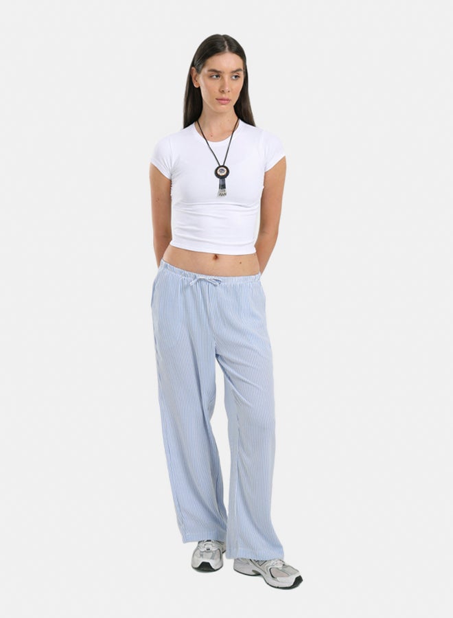 Clue Striped Elastic Waist Pants - Image 5