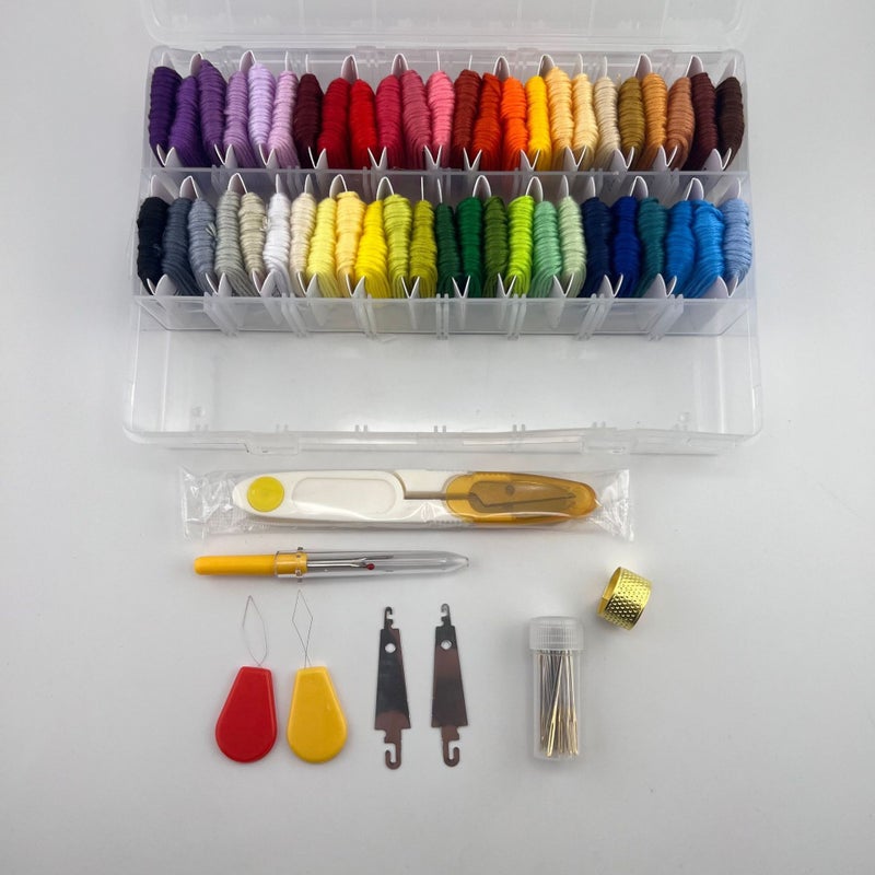 DMC Embroidery Floss Organizer, 50-100 Color Set, Eco Cotton 8m, 12 Card Pack 48 color box accessories * box packaging 