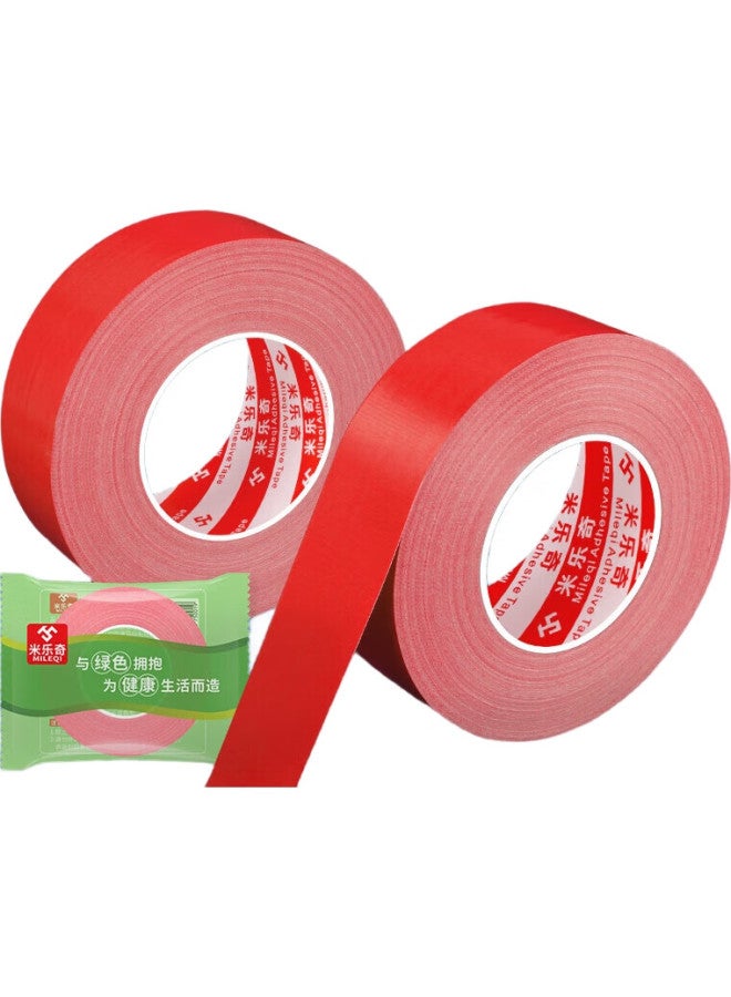 Miloch Milaiqi Single-Sided Fabric Tape, 50 Meters, Strong Adhesive, Stage Carpet Seaming Fixation, Waterproof And Moisture-Proof, Industrial Tape, Red, 48Mm Wide * 50M * 1 Roll - Image 1