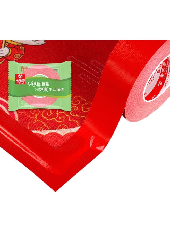 Miloch Milaiqi Single-Sided Fabric Tape, 50 Meters, Strong Adhesive, Stage Carpet Seaming Fixation, Waterproof And Moisture-Proof, Industrial Tape, Red, 48Mm Wide * 50M * 1 Roll - Image 3