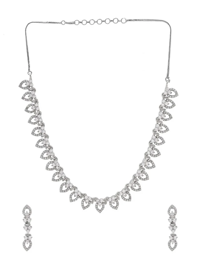 Priyaasi American Diamond-studded Jewellery Set