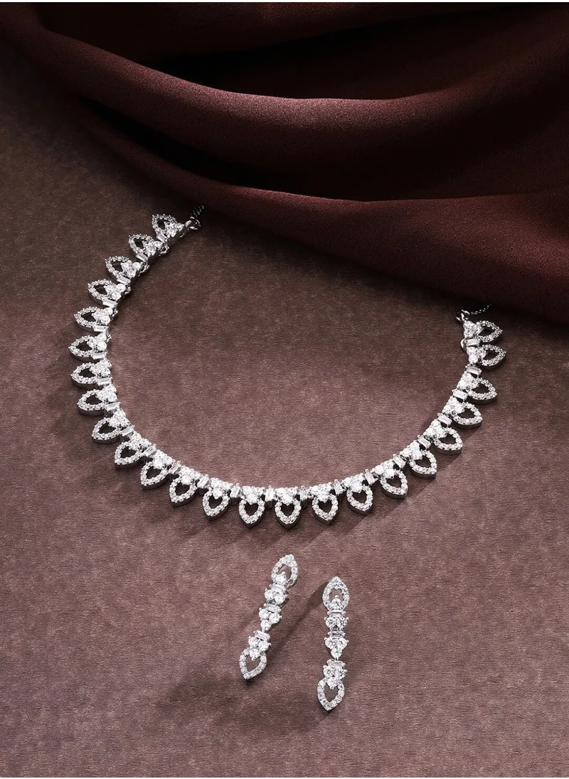 Priyaasi American Diamond-studded Jewellery Set
