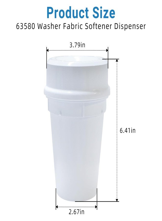 HSJAWA 63580 Washer Fabric Softener Dispenser Fits for Whirlpool Roper Maytag Kitchen Aid Kenmore Amana 8598021 Softener Dispenser Replaces W10795104 W10832235 2810 AP3048948 PS381197 EAP381197 - Image 2