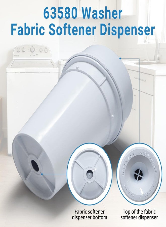 HSJAWA 63580 Washer Fabric Softener Dispenser Fits for Whirlpool Roper Maytag Kitchen Aid Kenmore Amana 8598021 Softener Dispenser Replaces W10795104 W10832235 2810 AP3048948 PS381197 EAP381197 - Image 4