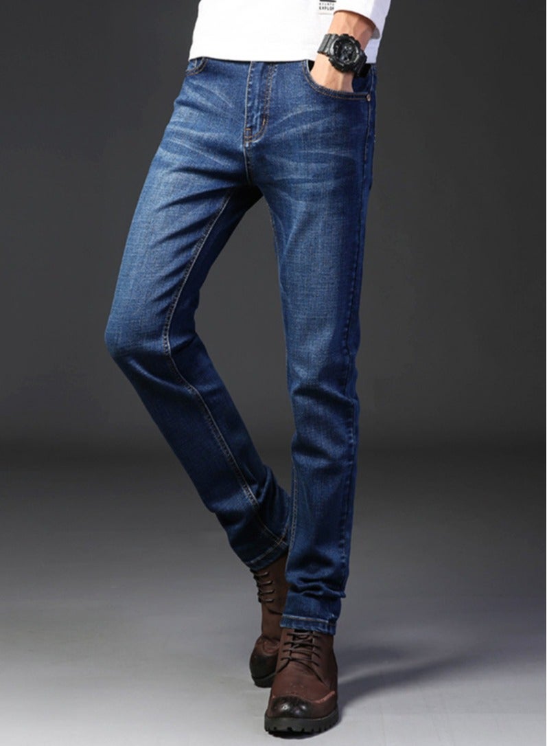Mens jeans pants straight fit tapered leg skinny jean for work and casual BL-38 - Image 2