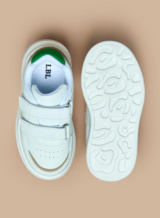 LBL by Shoexpress Boys Panelled Sneakers with Hook and Loop Closure