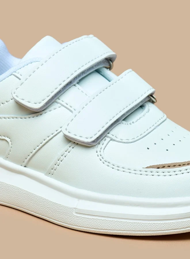 LBL by Shoexpress Boys Panelled Sneakers with Hook and Loop Closure