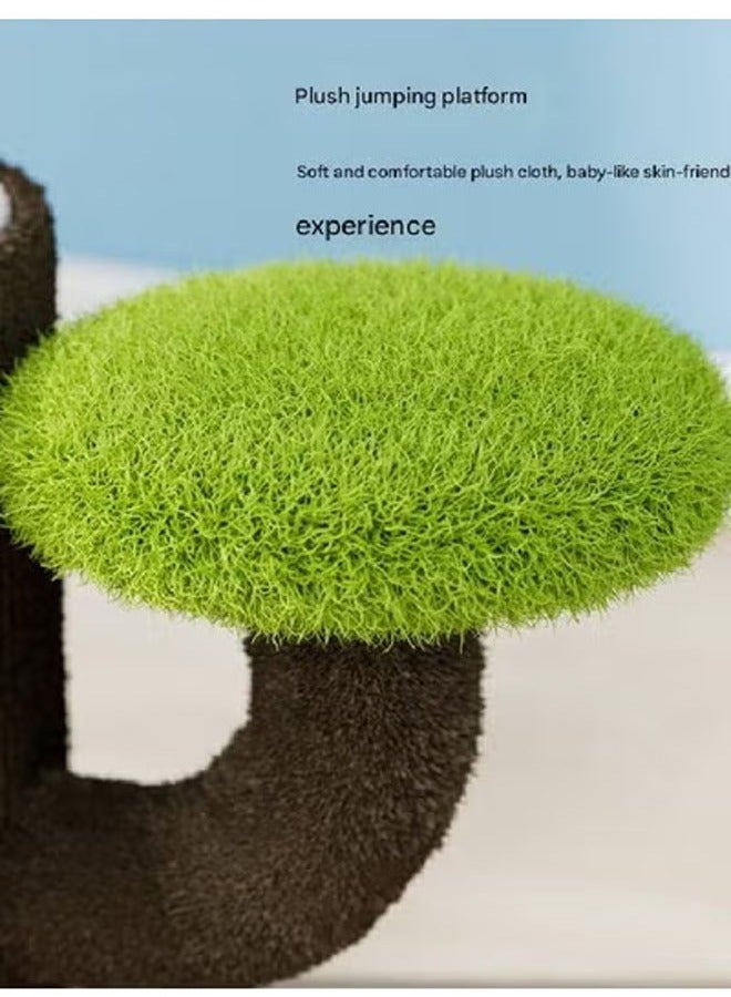شقة قطط مستوحاة من جذع شجرة مع منصات - ارتفاع 55 سم - Image 2