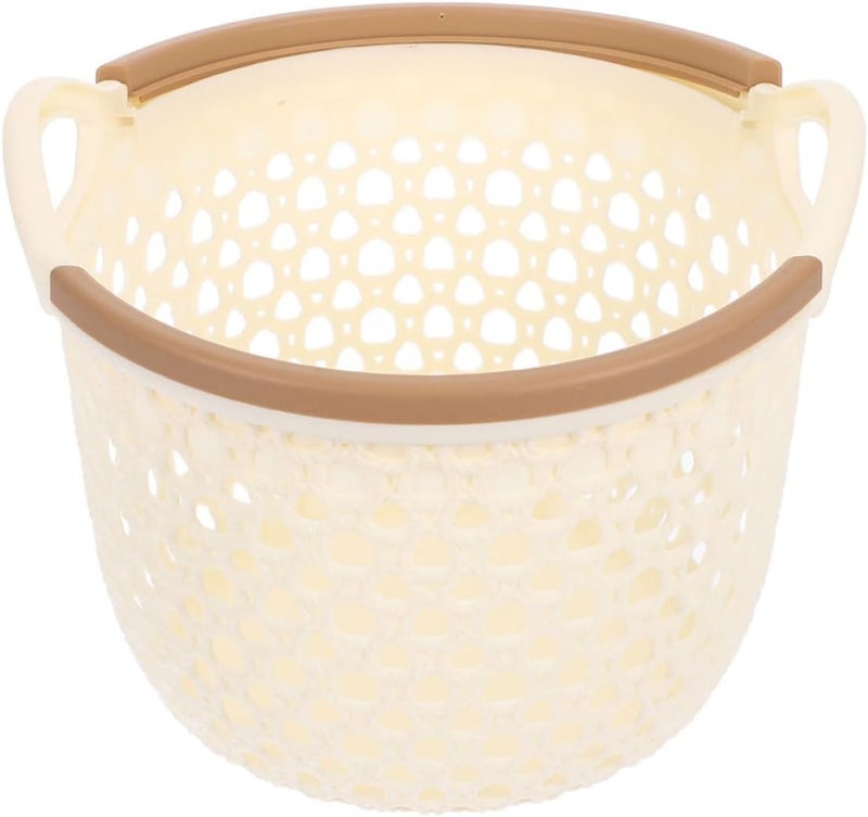 IMIKEYA Laundry Basket with Handles Hollow out Medium Size Plastic Storage Bin Waterproof Laundry Hamper for Bathroom Nursery and Blanket Storage - Image 1