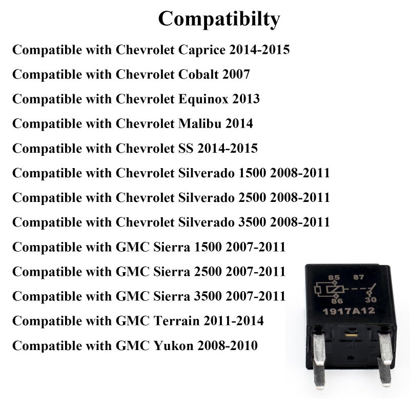 HOPUT 2pcs 4 Pin Multipurpose Relay 12088567 15328866, GM 13500114 D1786C High Power 4 Terminal 8866 8567 8385 Relay - Image 5