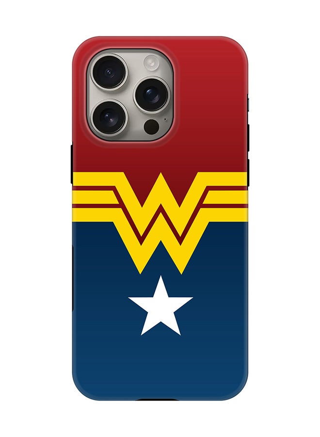 Stylizedd Tough Pro Magnetic Case for iPhone 16 Pro, Dual Layer hybrid PC + TPU Mobile Cover Matte - Wonder Woman  - Image 1