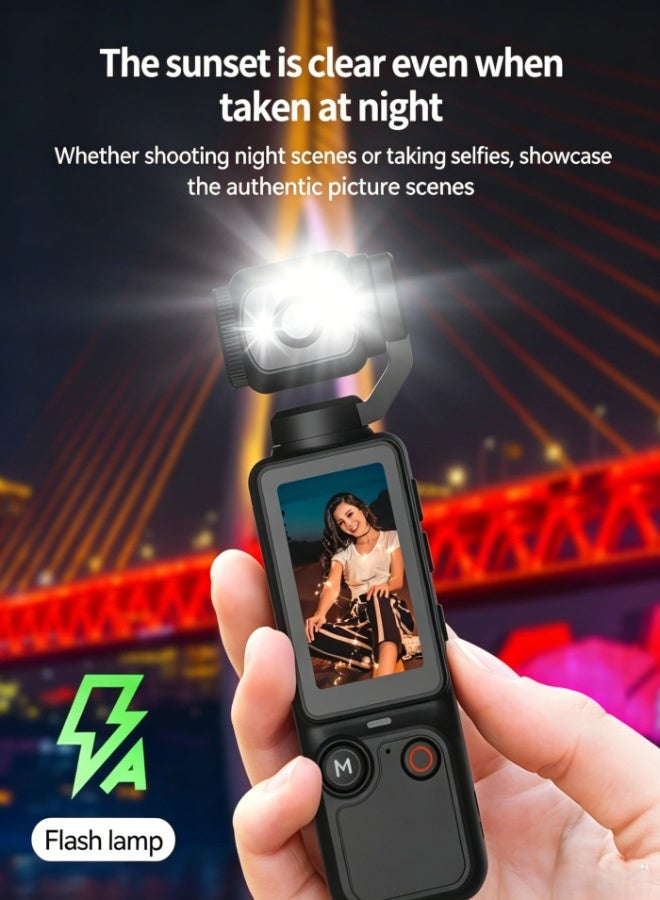 KORAX Vlogging Camera with 180° Rotating Lens, Pocket Camera with Audio & Video Recording,7-Hour Battery, Handheld POV Cameras with 128GB, Easy One-Button Recording for Travel,Daily Life(black) - Image 5
