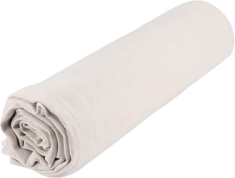 JAPCHET 59 x 157 Inches 4 Yards Natural Linen Needlework Fabric Pure Linen Embroidery Fabric Cloth by The Yard for Needlework Crafts Bags Garments Tablecloths - Image 1