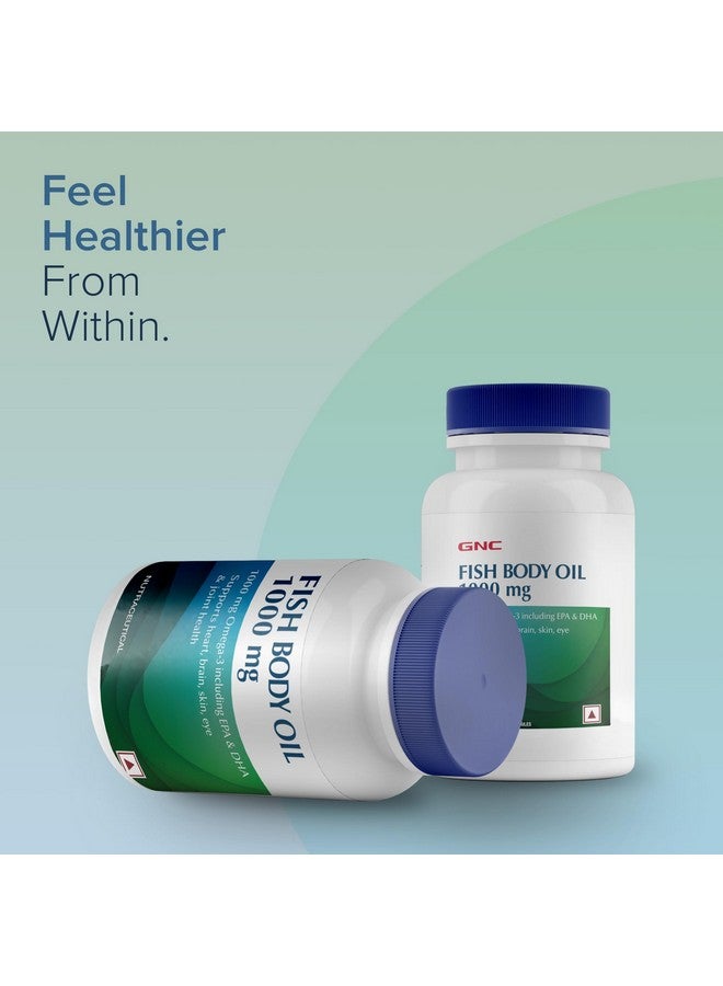 GNC Fish Oil 1000mg Omega-3 with 180mg EPA & 120mg DHA | 60 Softgels | For Heart, Brain, Joint & Vision Support | Ultra-Pure, & Enteric-Coated for No Fishy Aftertaste | USA Formulated - Image 4