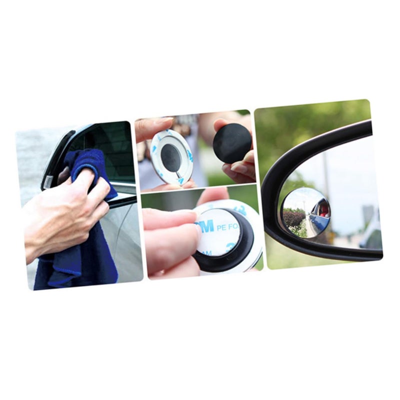 Rotatable Convex Mirror Wide Angle Rear View for Car SUV Truck with Swivel Bracket - Image 2