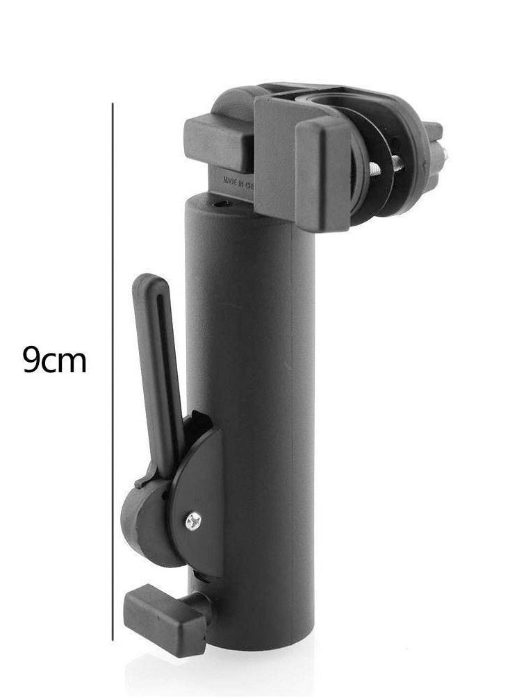 Y&D - Golf Cart Umbrella Holder, Adjustable Angle, Double Lock Clip Mounting for Bike Fishing Beach Chair Wheelchair, Attachment Stroller Wheelchair (Black) - Image 1