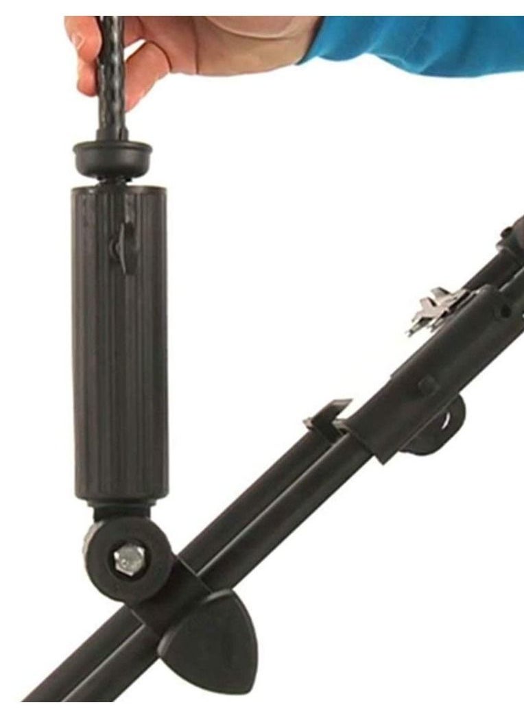 Y&D - Golf Cart Umbrella Holder, Adjustable Angle, Double Lock Clip Mounting for Bike Fishing Beach Chair Wheelchair, Attachment Stroller Wheelchair (Black) - Image 1