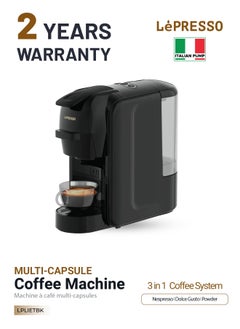 3 in 1 Multi-Capsule Coffee Machine - Black