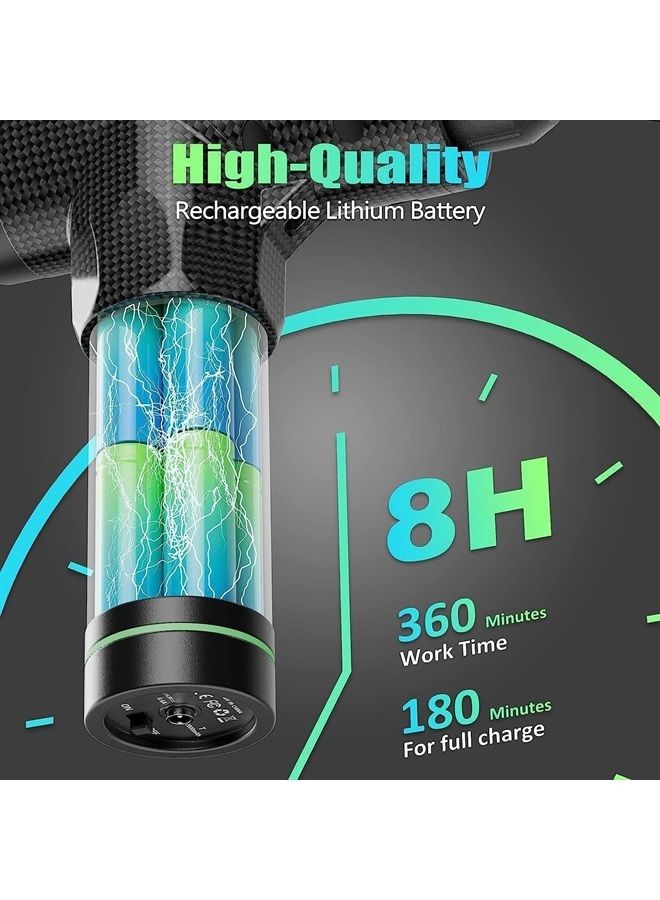 cotsoco Massage Gun, Massage Gun Deep Tissue for Back,Neck and Shoulder,30 Speeds Quiet Muscle Massage Gun with 10 Massage Heads,Handheld Powerful Massager for Muscle Pain Relief,Carbon… - Image 4