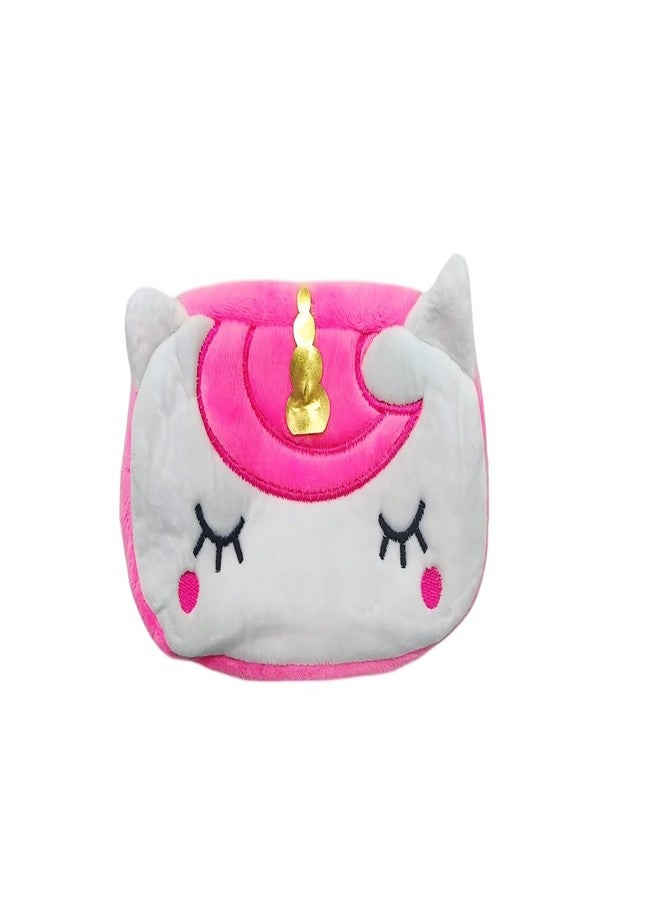 Awestuffs Pencil Pouch Soft Toys for Children, Kids Favorite Pencil Box and Cosmetic Pouch for Girls Multi-Functional Pen Box (Panda Plush) (Pink Unicorn with Golden Horn) - Image 1
