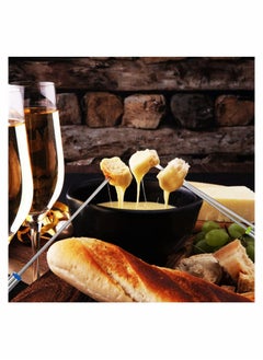 KASTWAVE Marshmallow Roasting Sticks Stainless Steel Fondue Forks with Heat Resistant Handle for Chocolate Fountain Cheese Fondue Set of 12  - Image 3