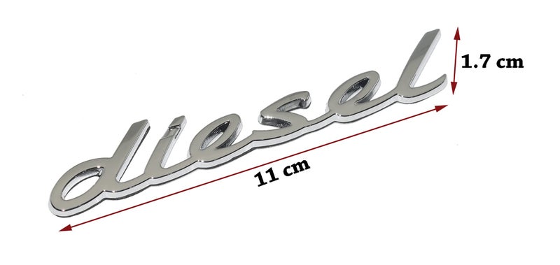 Incognito Diesel Emblem Sticker for Car Fuel Tank, Metal (Silver) - Image 2