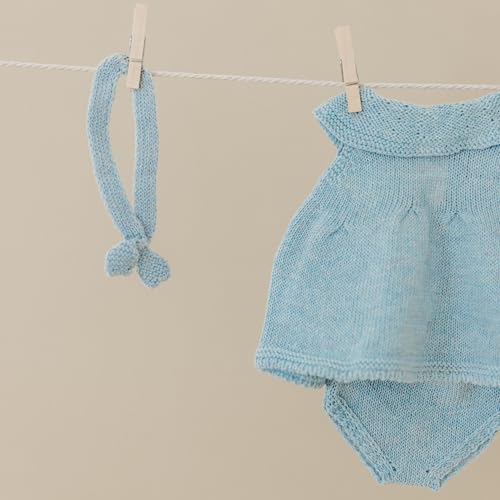 Miniland Clothes for Dolls 15 Knitted Outfit Dress Headband ECO Made in Spain Quality Role Play Educational - Image 3