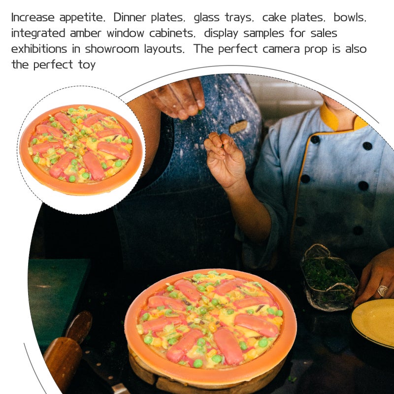 Artificial Pizza Fake Pizza Model Restaurant Pizza Prop Pretend Play Food Prop - Image 2